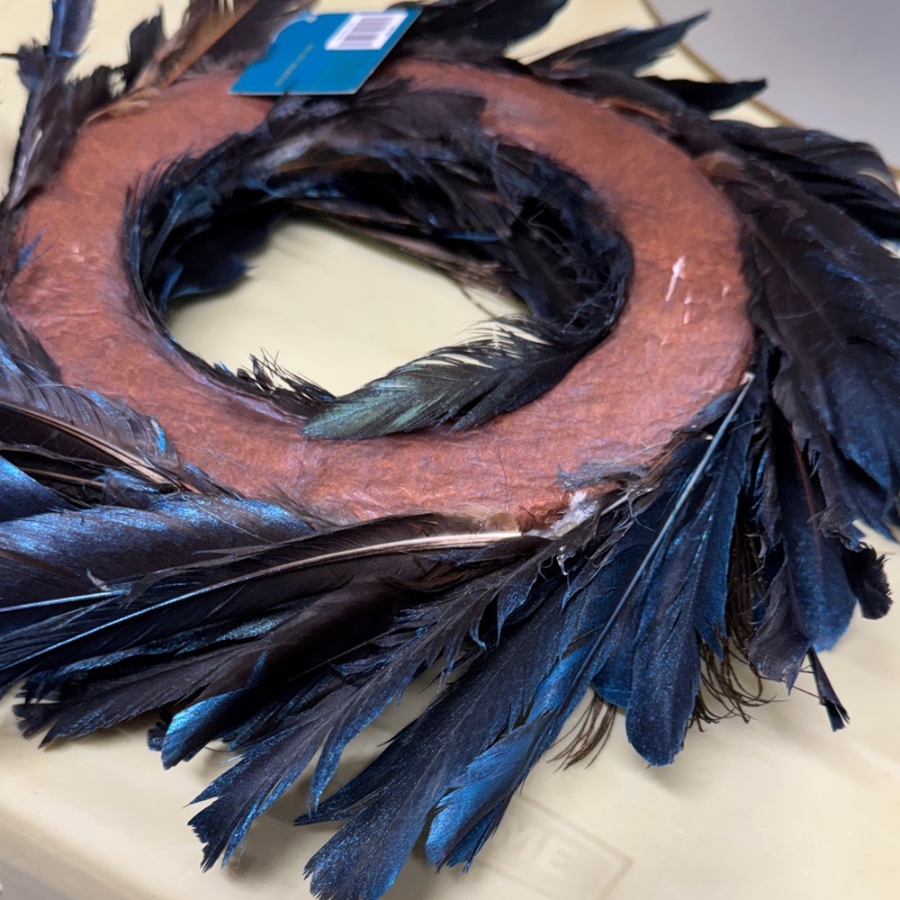 🦚 Robert Stanley peacock 🦚 Blue Feather Wreath - Picture 6 of 10